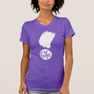 Exclamación Diseño Blanco Camisa de mujer