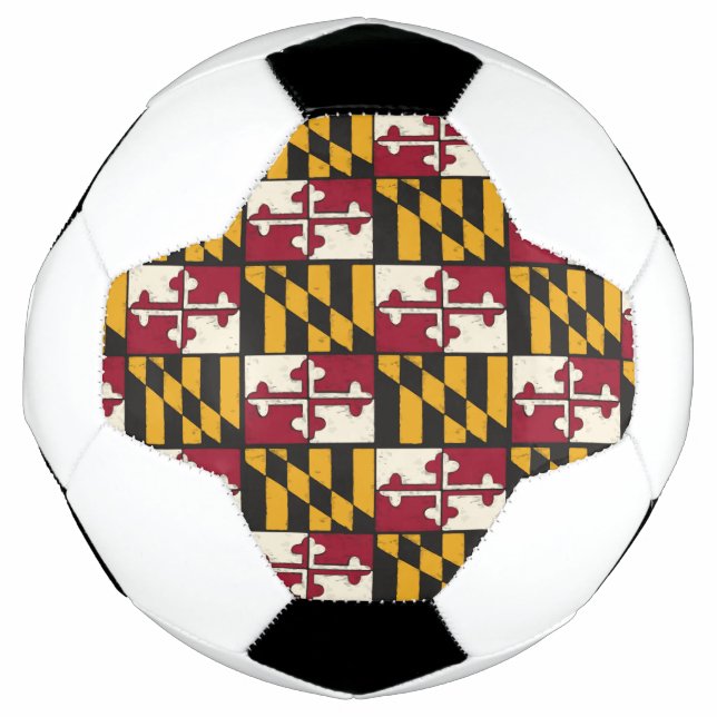 Exclusivo balón de fútbol de bandera de Maryland (Anverso)
