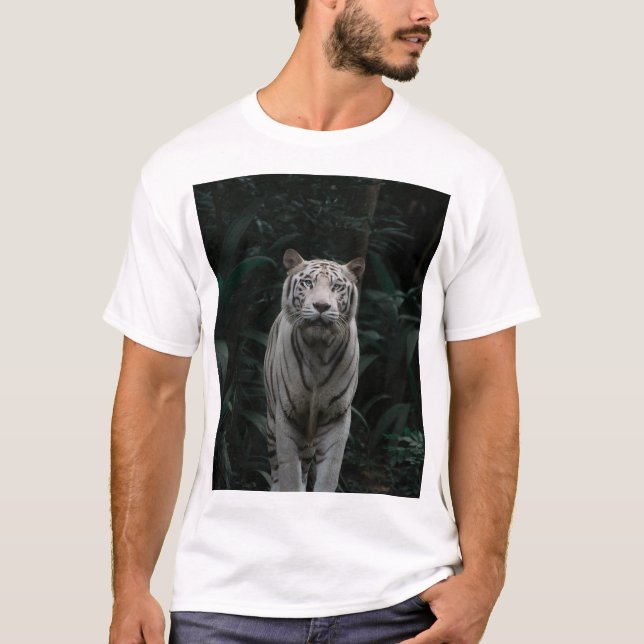 "Exclusivo tigre Print Design Camiseta - Negrita y (Anverso)