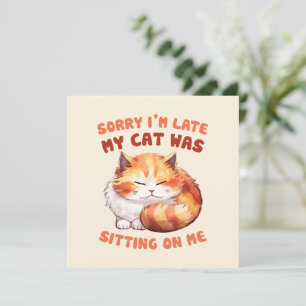 Excusa de gato divertida - Tarde debido a mi gato 