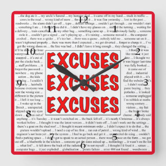 Excuses Excuses Excusa El Reloj De Pared