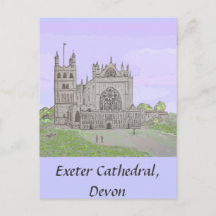 Exeter la tarjeta postal de la catedral