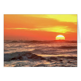 Exhibición de la puesta del sol del océano