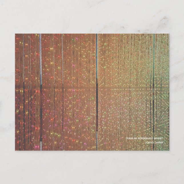 Exhibición sin fronteras TeamLAB: postal de Tokio  (Anverso)