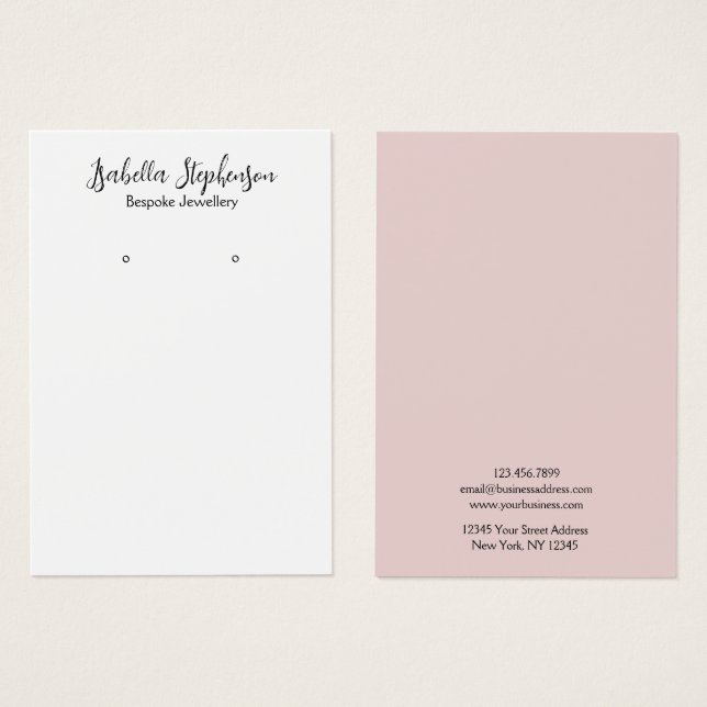 Exhibidor de Aretes Minimalista Simple Negro Blanc (Anverso y reverso)