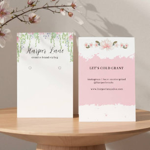 Exhibidor de Aretes Personalizado Floral Acuarela 