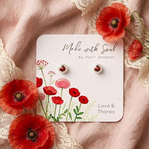 Exhibidor de Joyas Floral Amapola Roja Chic TMF26
