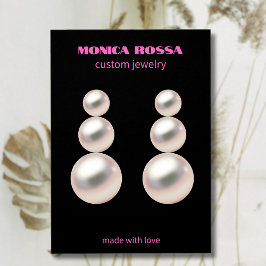 Exhibidor de joyería de aretes rosa neón moderno n