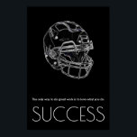 Éxito del arte pop Motivation Football Trendy<br><div class="desc">Arte con temas deportivos editado digitalmente - Impresión de Posters de fútbol - Arte de estilo de historieta digital - Arte pop universitario - Imágenes de computadora - La única manera de hacer un gran trabajo es amar lo que haces.</div>