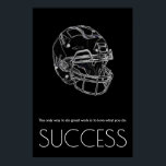 Éxito del arte pop Motivation Football Trendy<br><div class="desc">Arte con temas deportivos editado digitalmente - Impresión de Posters de fútbol - Arte de estilo de historieta digital - Arte pop universitario - Imágenes de computadora - La única manera de hacer un gran trabajo es amar lo que haces.</div>