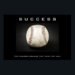 Éxito Inspiración Motivacional en el Arte de Béisb<br><div class="desc">Deportes Americanos Populares - Imagen de la pelota de béisbol.</div>