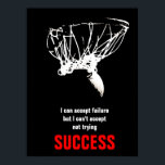 Éxito negro rojo pop arte Poster de baloncesto<br><div class="desc">Me Encanta Este Juego. Deportes populares - Juego de baloncesto Ball & Hoop Artwork</div>