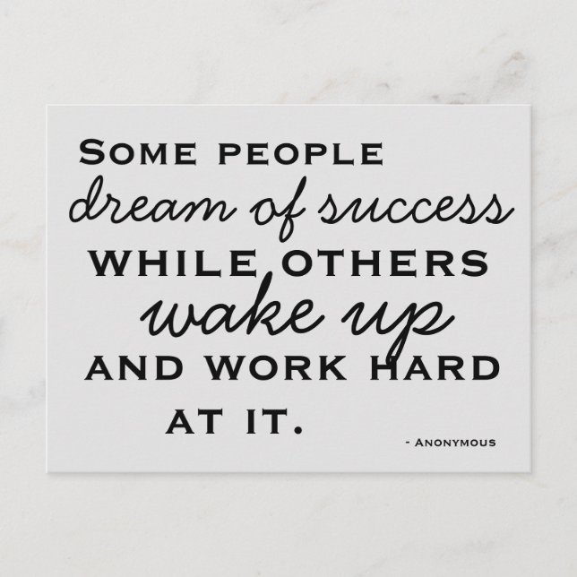 Éxito postales motivado e inspirado (Anverso)