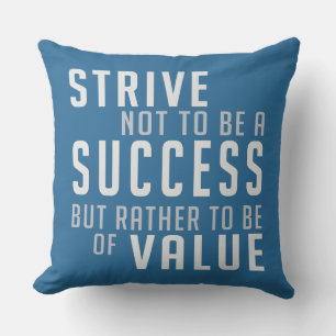 Éxito y valor Motivación de lanzamiento almohada