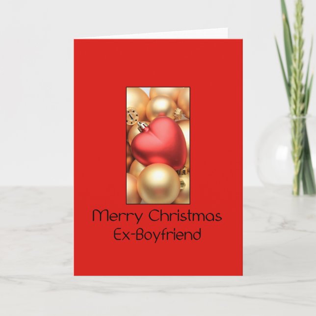 Exnovio, tarjeta de Navidad de Feliz (Anverso)