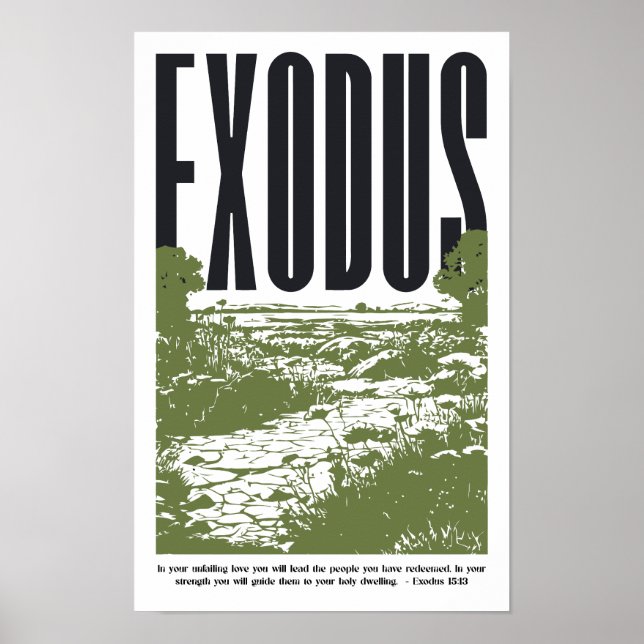 Éxodo 15:13 Póster de Amor Inagotable (Frente)