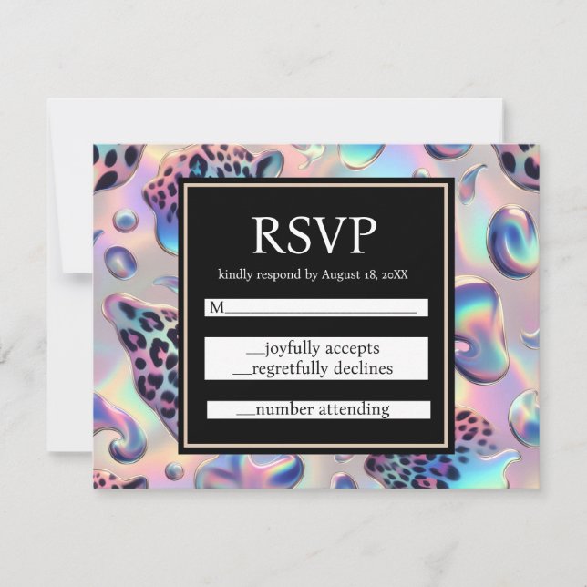 Exotic Posh RSVP Wedding Enclosure Cards (Anverso)