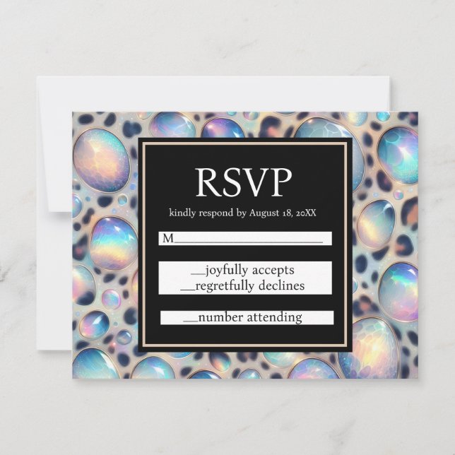 Exotic Posh RSVP Wedding Enclosure Cards (Anverso)