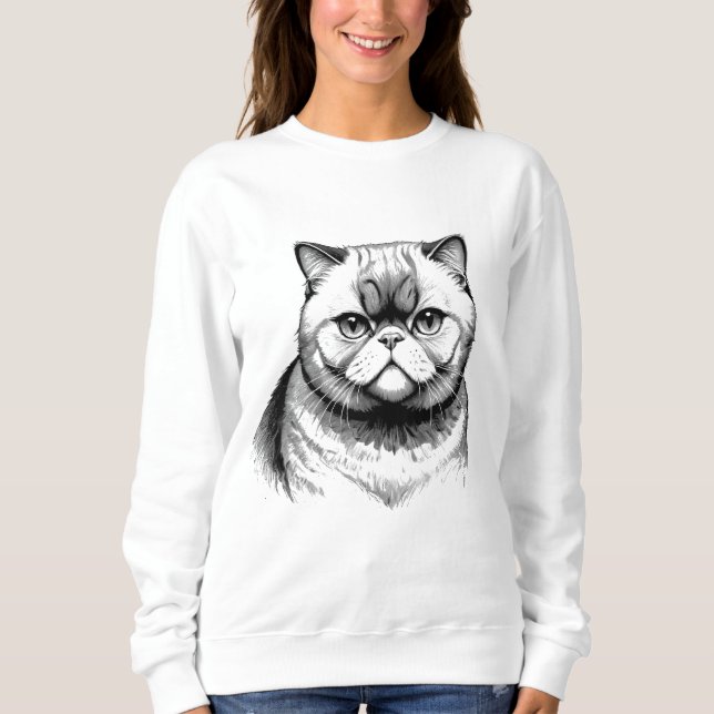 Exotic Shorthair Sketch Women's Sweater (Anverso)