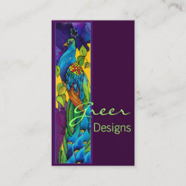 Exótica tarjeta de presentación de Peacock