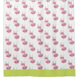 Exóticas Fuchsias en una cortina de ducha