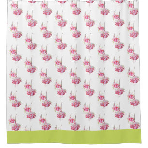 Exóticas Fuchsias en una cortina de ducha