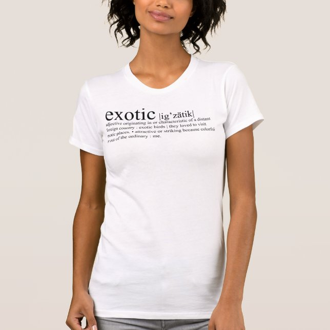 Exótico - definición de la camiseta (Anverso)