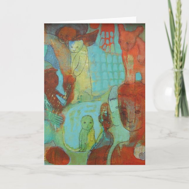 Expectativa de tarjeta de felicitación de pistas (Anverso)