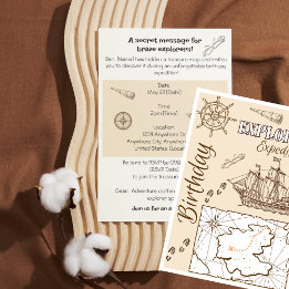 Expedición del Explorador de invitaciones de cumpl
