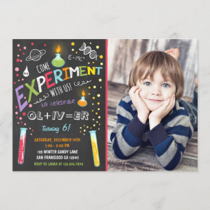Experimento científico Invitación al cumpleaños