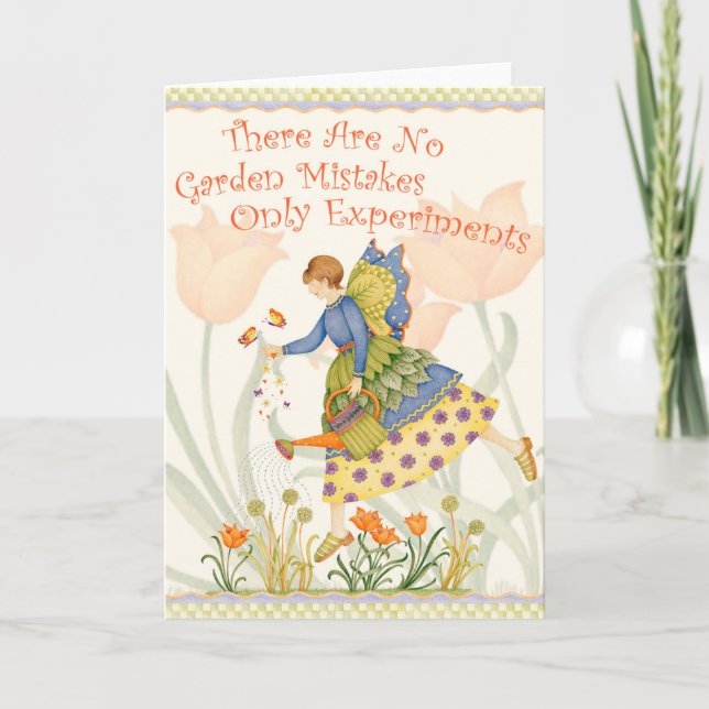 Experimentos que cultivan un huerto - tarjeta de (Anverso)