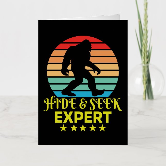 Experto en Escondite y Busca Bigfoot Divertido (Anverso)