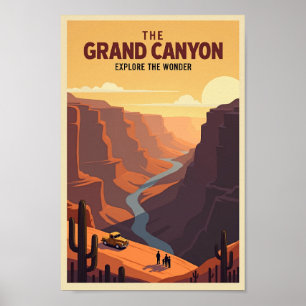 Explora el Gran Cañón – Decoración Retro de Pared 