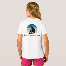Explora. Soñar. Descubre. Camiseta de viaje