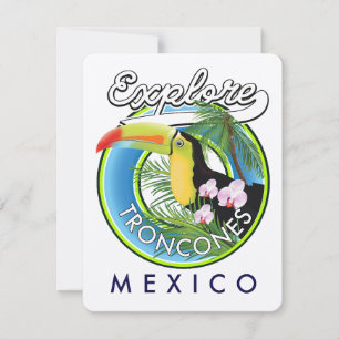 Explora Troncones México logo retro