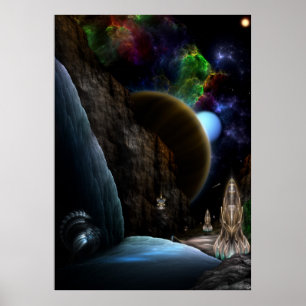 Exploración Del Poster De La Pared De Arte Fractal