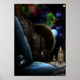 Exploración Del Poster De La Pared De Arte Fractal