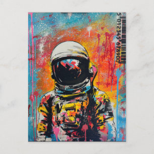 Explorador cósmico #2 - Postal astronauta de arte 