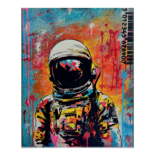 Explorador cósmico #2 Poster brillante de arte pop