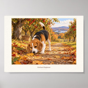 Explorador de huertos Beagle de otoño Arte
