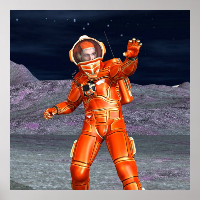 Explorador de Marte Astronauta Arte de Planeta Ali (Frente)