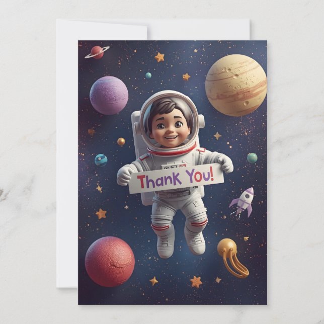 Exploradores de galaxia - Tarjeta de agradecimient (Anverso)