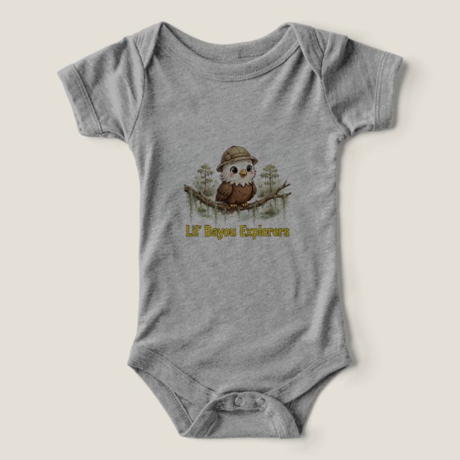 Exploradores de Lil' Bayou Águila Bebé Enterizo (Diseño delantero )