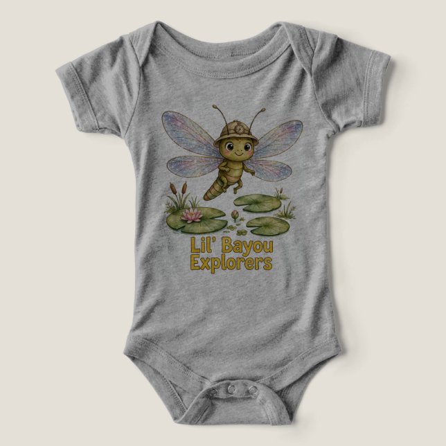 Exploradores de Lil' Bayou Dragonfly Baby Enterizo (Diseño delantero )