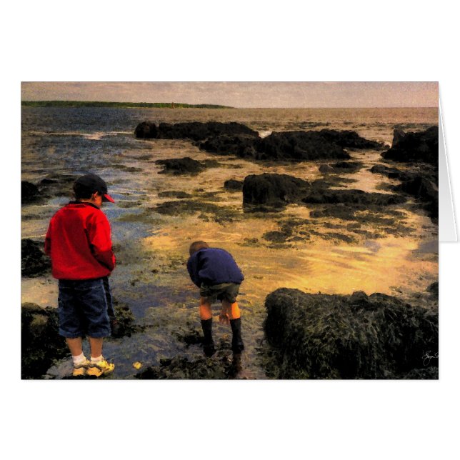 Explorando las piscinas de marea (Anverso (Horizontal))