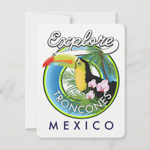 Explorar el logo retro de Troncones México