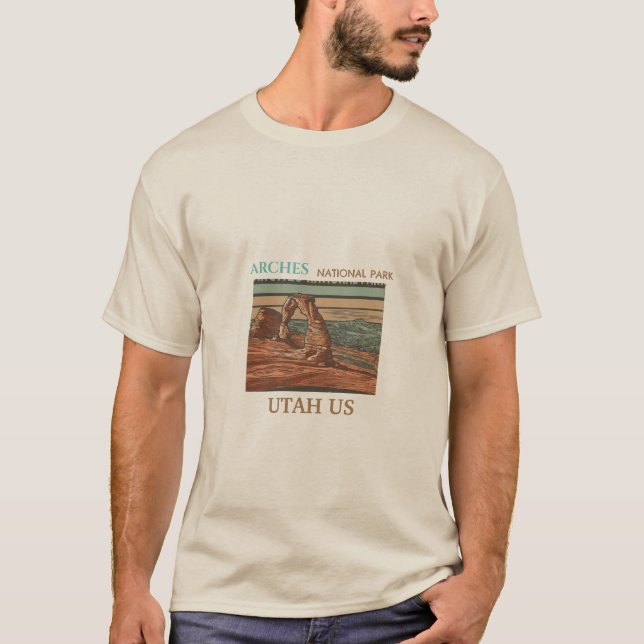 Explorar la camiseta del Parque Nacional de Arches (Anverso)