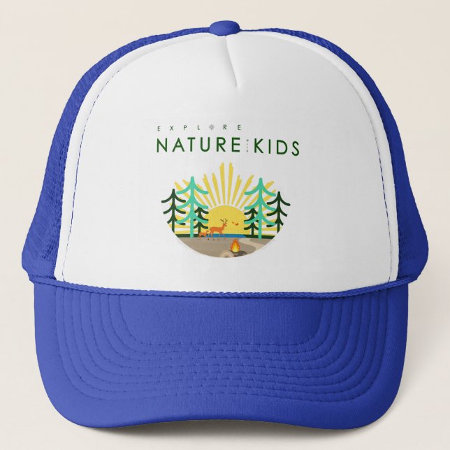 Explorar la naturaleza con gorro de camionero infa (Anverso)