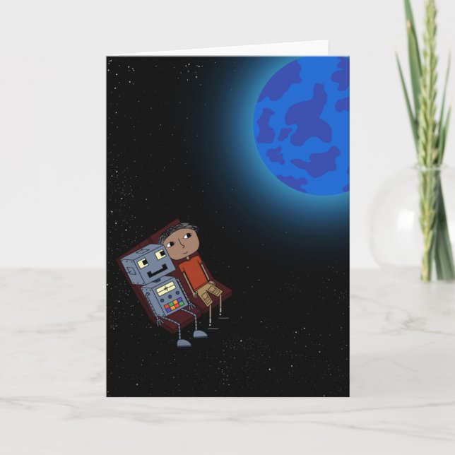 Explore el universo - tarjeta de felicitación (Anverso)