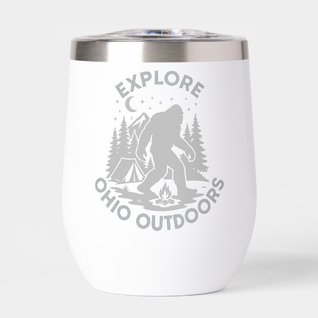 Explore Ohio al aire libre Bigfoot Camping Wine Tu (Frente)